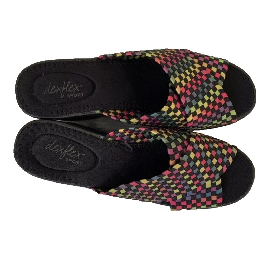 Dexflex Sport Woven Platform Women'sY2K multicolor Shoe size 7.5